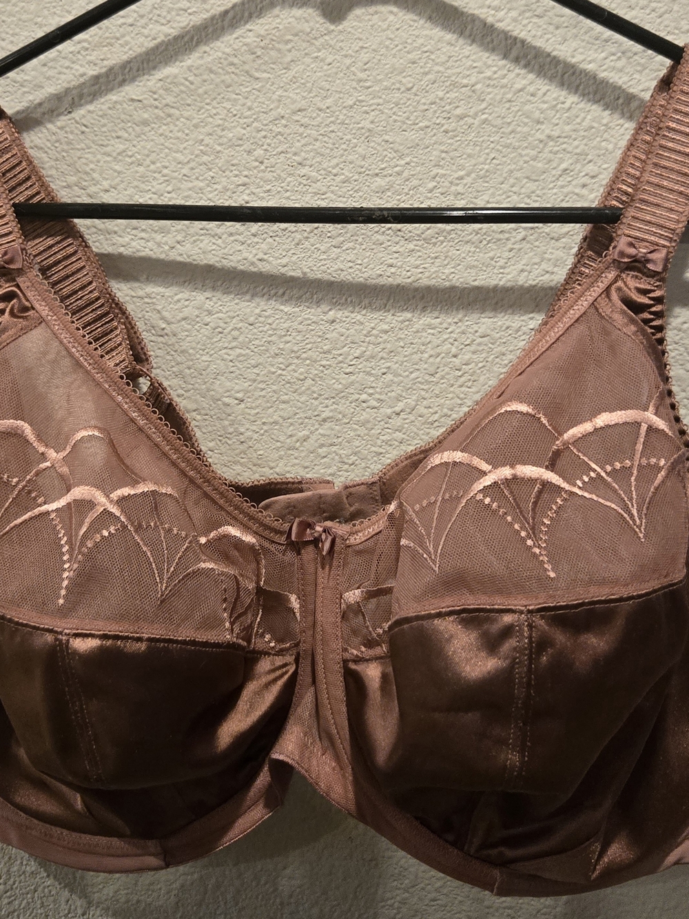 Elomi Full Coverage Satin & Lace Bra in Dusty Rose 42H